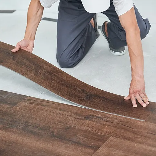 Vinyl installation | Battle Creek Tile & Mosaic